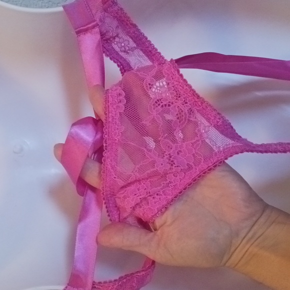 Victoria's Secret Vibrant Pink Lace One Piece XL - Picture 8 of 13